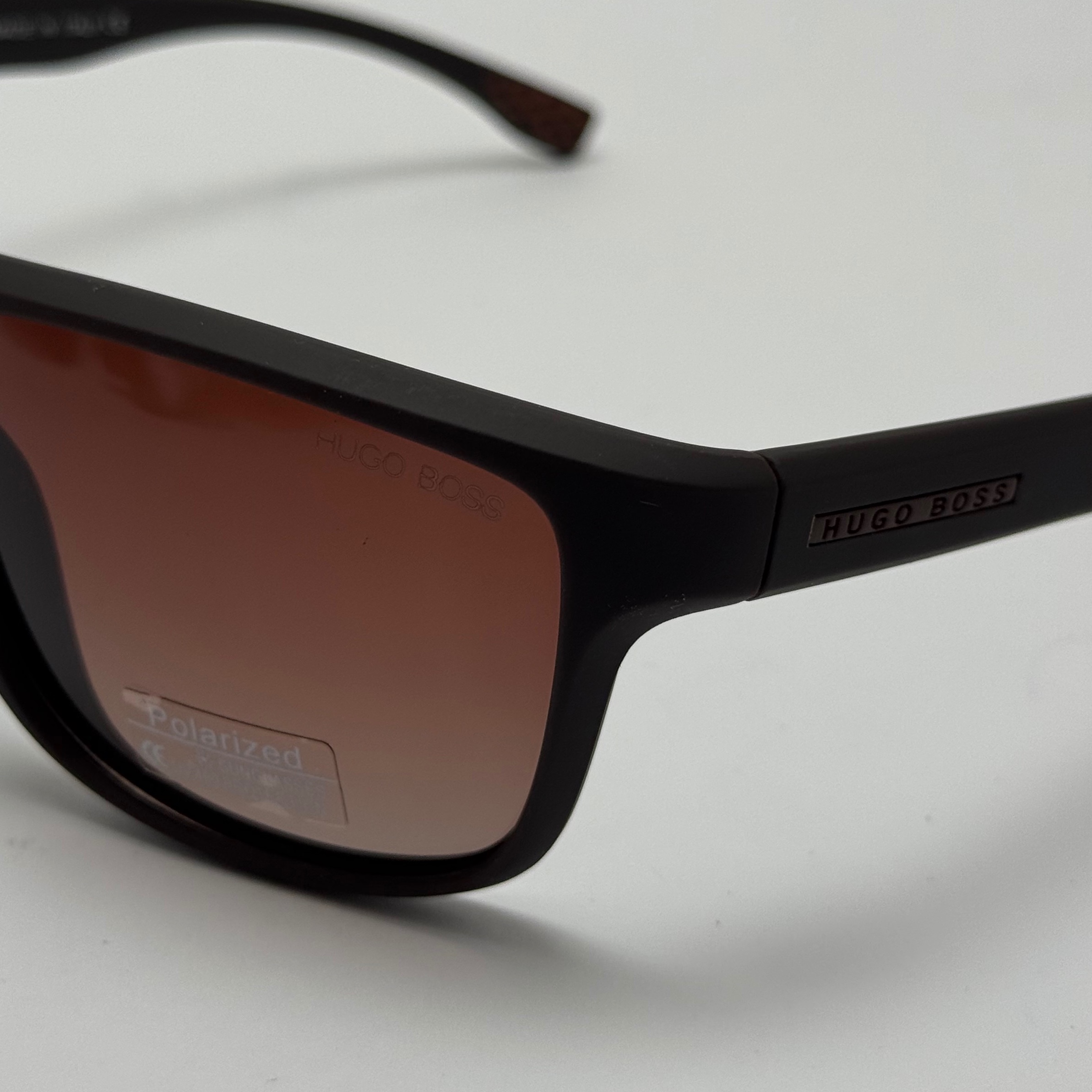 عینک آفتابی پلاریزه هوگو باس HUGO BOSS قهوه ای کد 2205 - عینک رانندگی