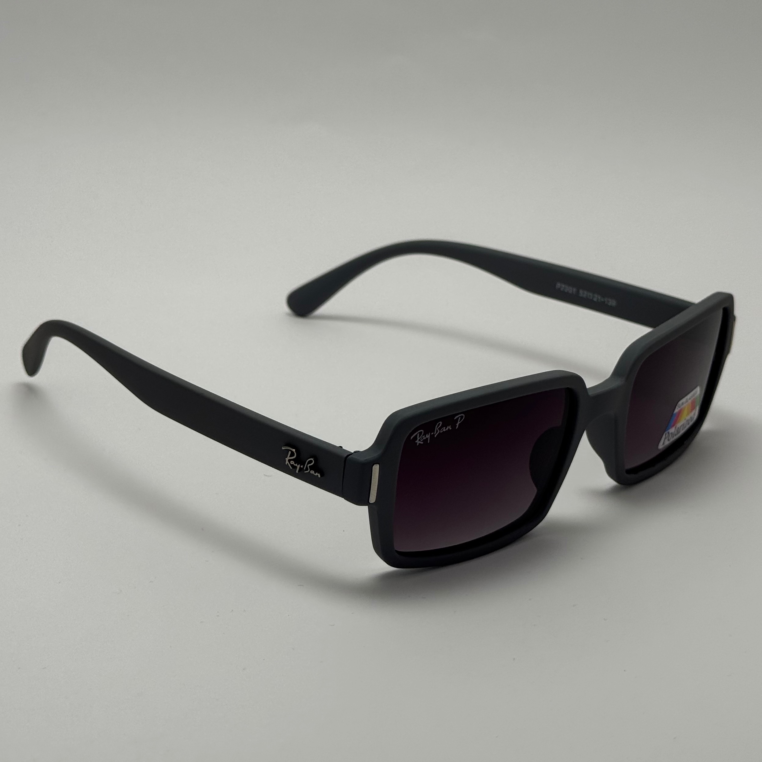 عینک آفتابی پلاریزه ریبن مستطیلی طوسی کد rayban RB 2201
