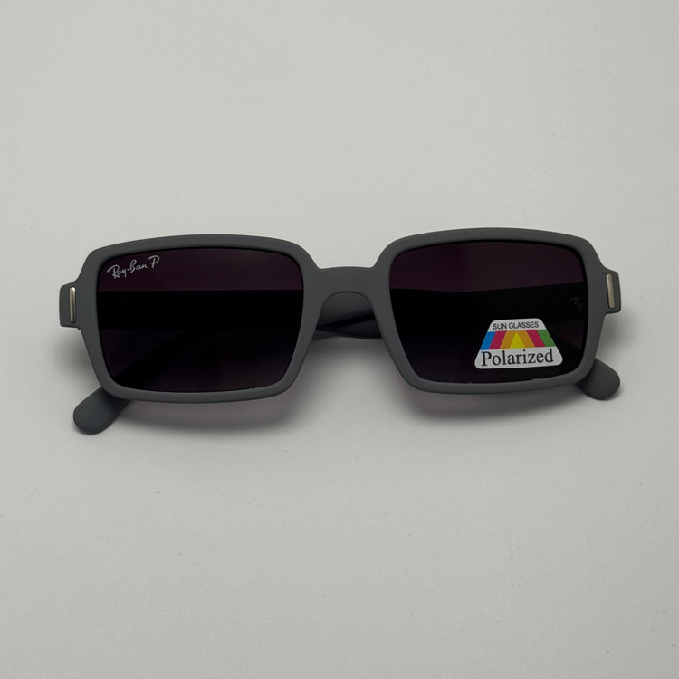 عینک آفتابی پلاریزه ریبن مستطیلی طوسی کد rayban RB 2201