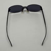 عینک آفتابی زنانه فندی Fendi فریم لس بیضی مدل Oval Frame Diamond Style نگین کاری شده کیفیت مستر تمام مشکی