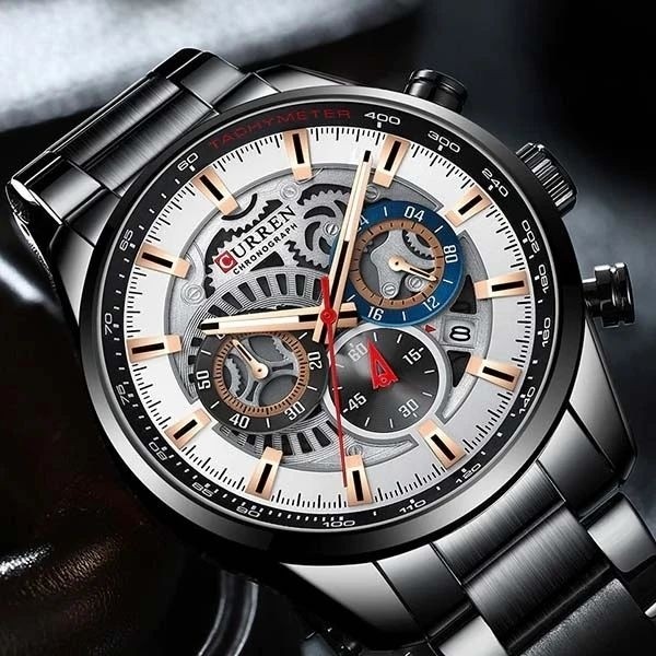 ساعت مچی مردانه اورجینال کارن curren سه موتوره مدل 8391 مشکی