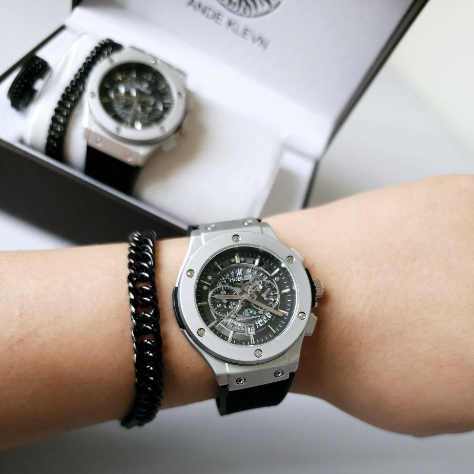 ساعت ست مردانه و زنانه هابلوت HUBLOT با دستبند و انگشتر ست