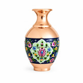 گلدان مسی طرح پرداز مدل خمره ای ارتفاع 15