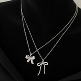 گردنبند زنانه جواهری طرح دایره و مربع نگین کاری شده رنگ کاملا ثابت کد zmc (پس کرایه)