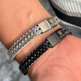 دستبند مردانه چندوجهی با پلاک رولکس Rolex استیل عیار 316 کیفیت عالی رنگ ثابت کدsm (پس کرایه)