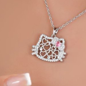 گردنبند و آویز پلاک زنجیر استیل زنانه طرح خرس فول نگین تنوع طرح رنگ کاملا ثابت کد mp (پس کرایه)