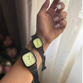 ست ساعت مچی زنانه و مردانه برند صفحه سبز کاسیو Casio رنگ ثابت کد sm (پس کرایه)