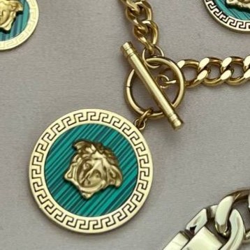 ست کامل گردنبند و ساعت رومانسون و دستبند و انگشتر و گوشواره استیل زنانه طرح ورساچه Versace رنگ ثابت کد tj (پس کرایه)