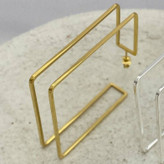 گوشواره استیل زنانه طرح هندسی رنگ ثابت کد tj (پس کرایه)