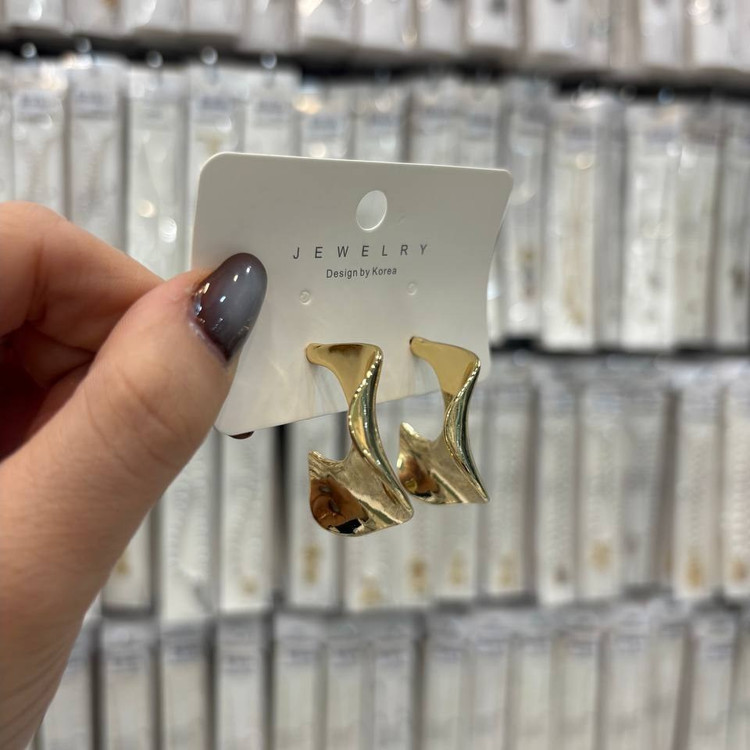 گوشواره فشن زنانه و دخترانه مینیمال رنگ ثابت کدgy