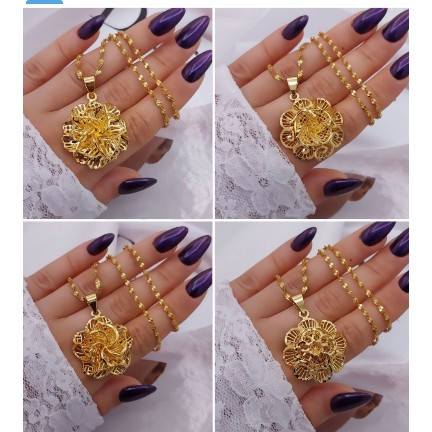 پلاک و زنجیر زنانه برند معتبر city gold رنگ ثابت