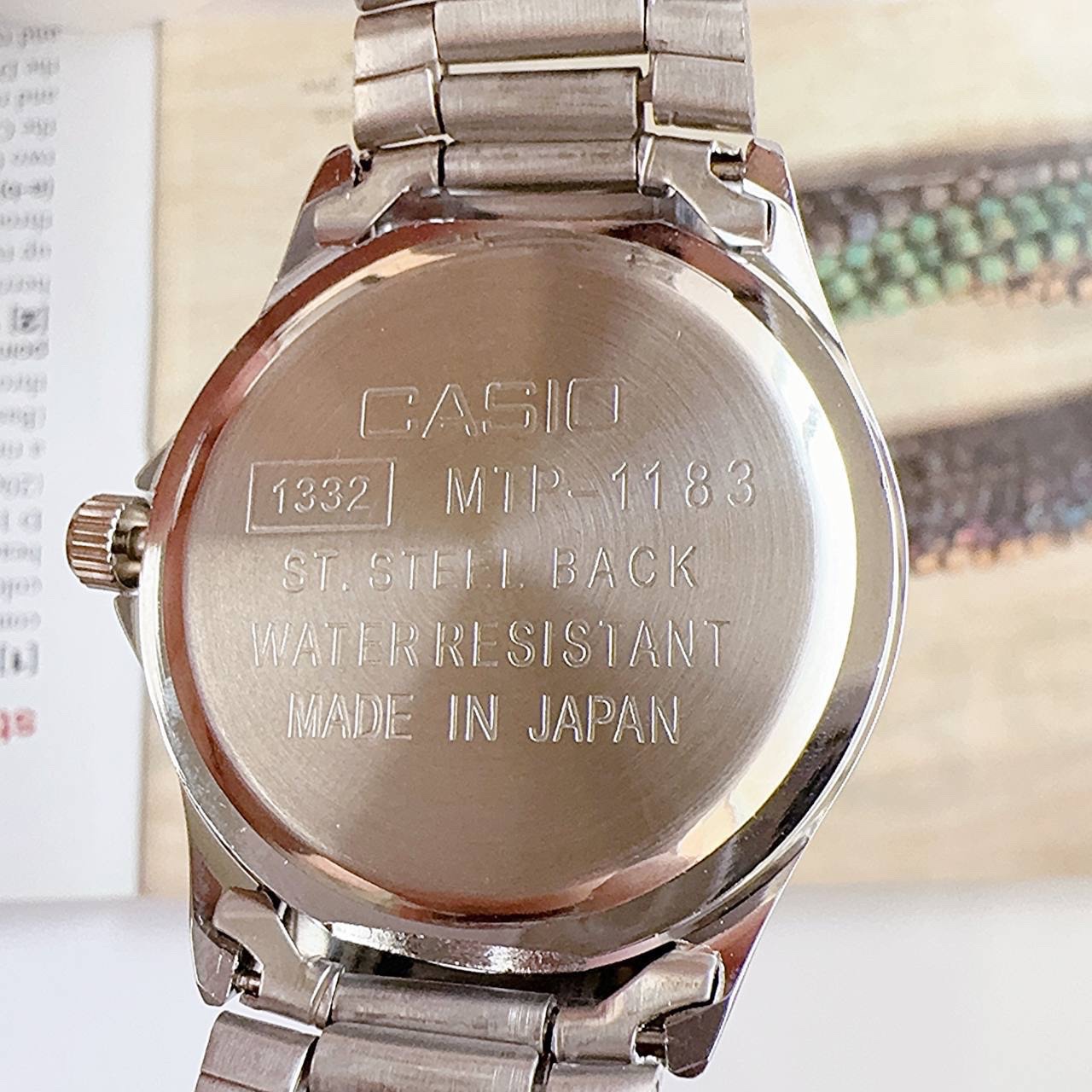 ساعت مچی زنانه و یا مردانه قیمت تک کاسیو استیل تاریخدار موتور ژاپن مارک معروف CASIO نمونه درجه یک ارسال رایگان