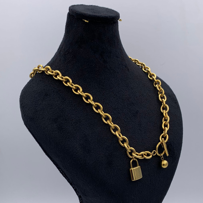 گردنبند زنانه مدل قفل کد KYTAKP004