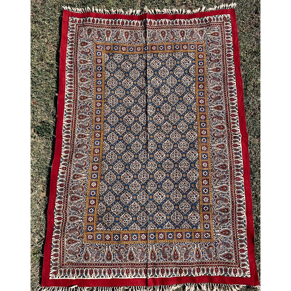 رومیزی قلمکاری 4 نفره اعلا طرح گنبدی