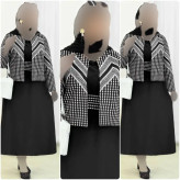 ست کت و سارافن مجلسی زنانه مدل نبات جنس الیزه و تافته فری سایز 38 تا 46 (2)