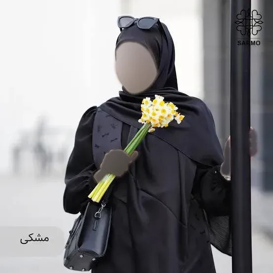 روسری ساتن ترک مشکی قواره 100 ایستایی عالی و بدون لیز خوردن