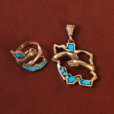 نیم ست فیروزه کوب طرح ایران کد 34750