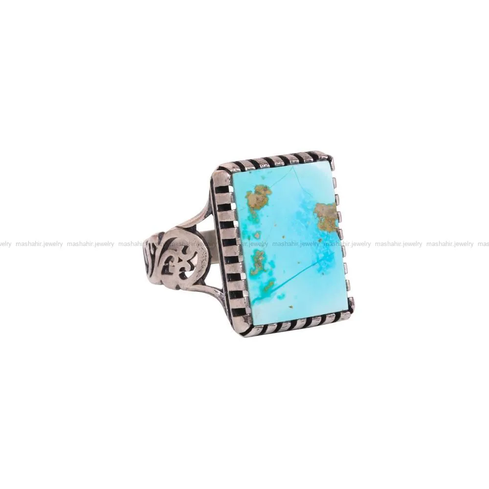 انگشتر فیروزه شجری مردانه کد 4154