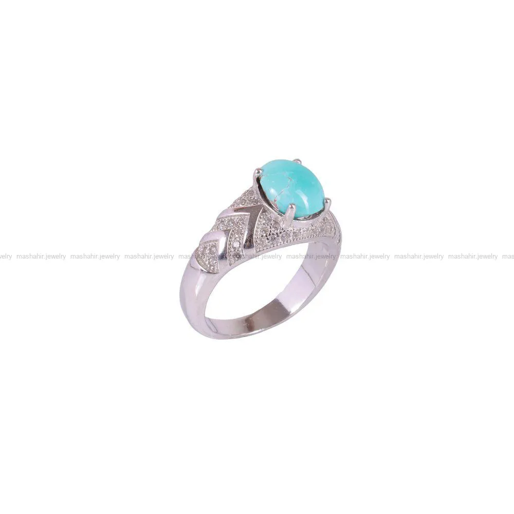 انگشتر فیروزه شجری مردانه کد 2716