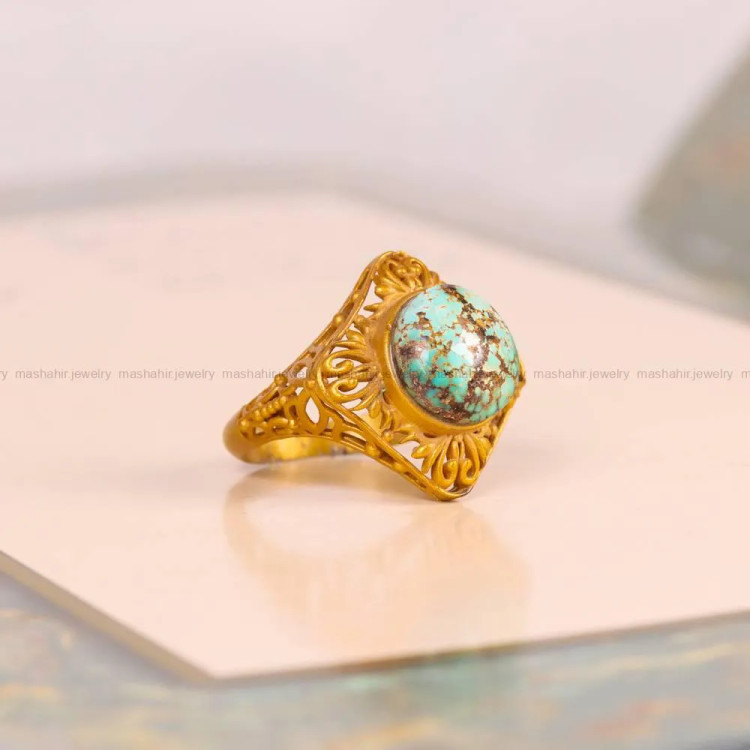انگشتر فیروزه شجری زنانه کد 5097