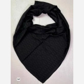 روسری مشکی ژاکارد قواره 140 دور دوخت