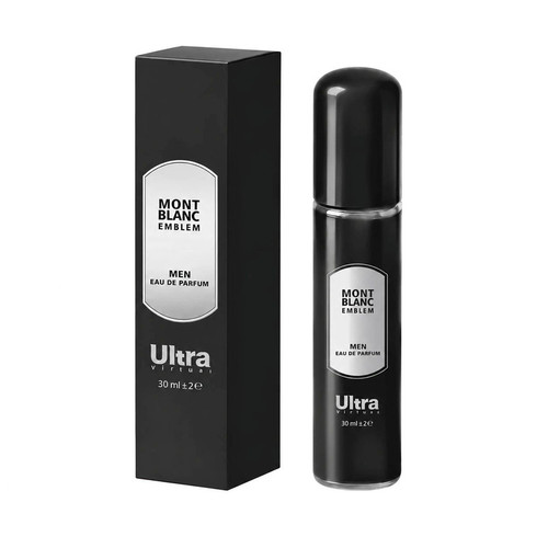 عطر جیبی مردانه اولترا ویرچوآل مدل Mont Blanc Emblem با رایحه تند و چوبی حجم 30 میلیلیتر