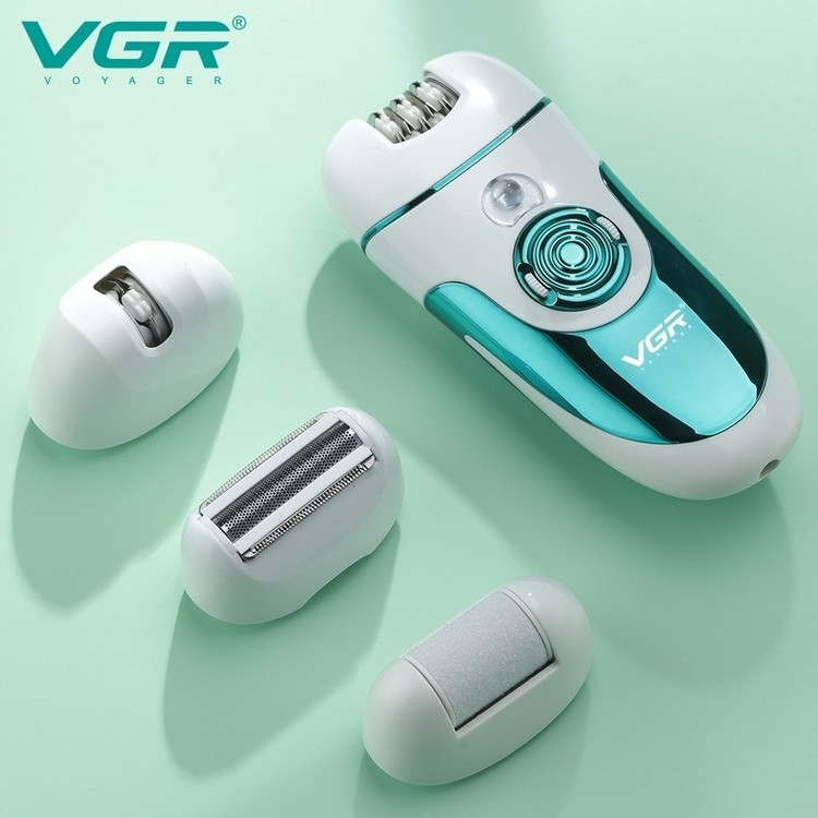 اپیلاتور 4 کاره شیور صورت و بدن ( پک 5 عددی ) وی جی آر V-700 شارژی موکن اپیلیدی ماشین اصلاح 700 (خرید شیور گناوه مارکت )