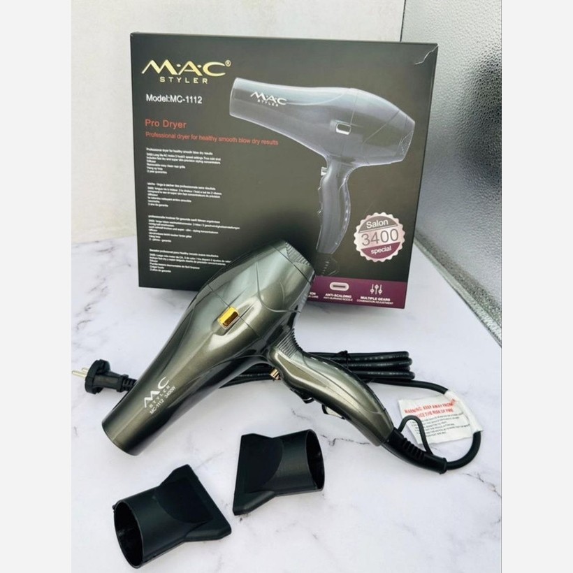 سشوار حرفه ای 3400 وات مک استایلر MC-1112