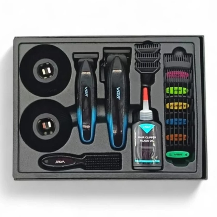 ماشین اصلاح موی سر و صورت شارژی وی جی آر مدل V- 889 s2 مجموعه دو عددی
