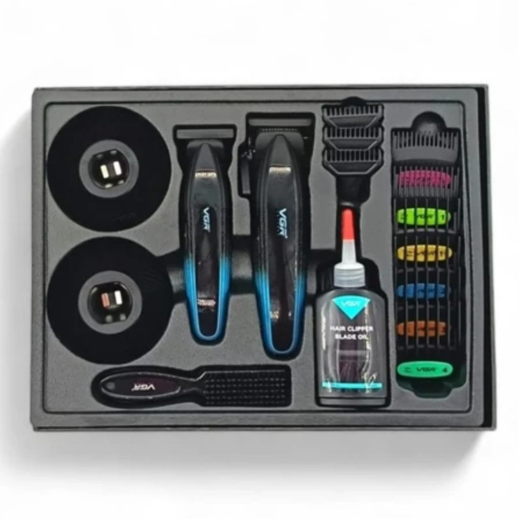 ماشین اصلاح موی سر و صورت شارژی وی جی آر مدل V- 889 s2 مجموعه دو عددی