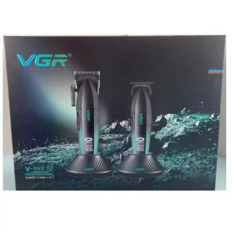 ماشین اصلاح موی سر و صورت شارژی وی جی آر مدل V- 889 s2 مجموعه دو عددی