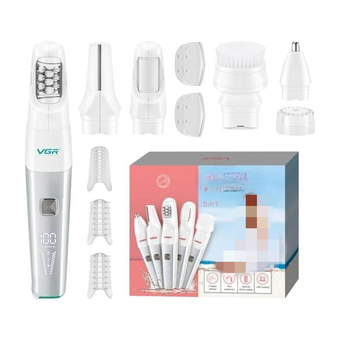 ست اپیلاتور 5 کاره وی جی آر مدل V-752 مناسب اصلاح بدن