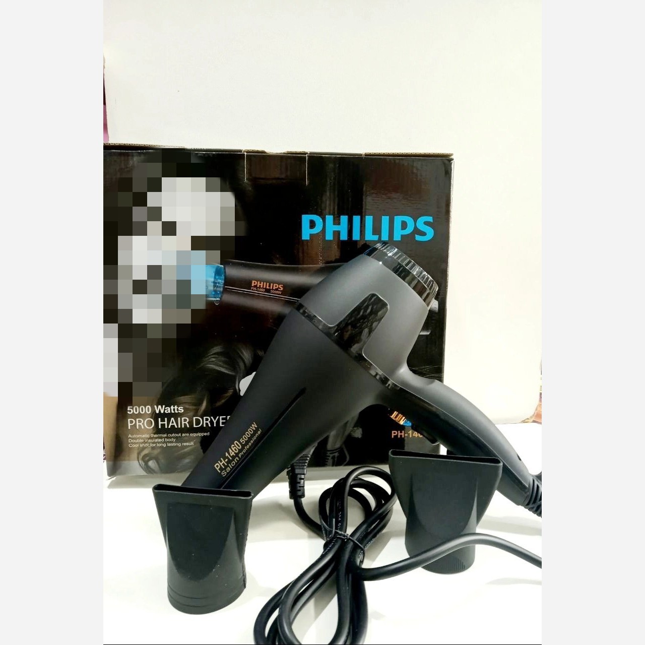 سشوار فیلیپس حرفه ای با فناوری یون و قدرت 2000وات مدل PH1460