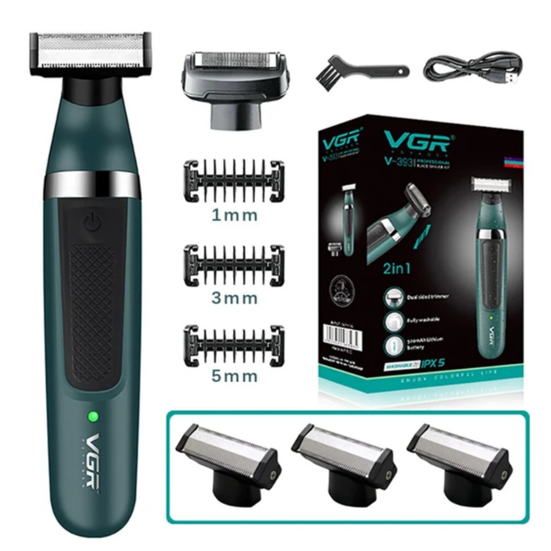 ژیلت برقی ( بادی گروم ) شارژی و برقی مدل VGR393 صفر زنی بهتر از ژیلت کاملآ ضد آب اورجینال