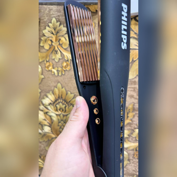 دستگاه ویو فیلیپس دستگاه کاملا حرفه ای و سالنی بدنه کامل مخمل 230درجه سانتی گراد گرمایش دندانه های سرامیکی اورجینال