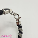 دستبند امگا مردانه زنانه مدل کنفی طوسی مشکی کیفیت مستر کد 1100
