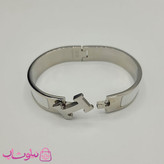 دستبند زنانه هرمس سفید نقره ای استیل قفل اورجینال کد 680