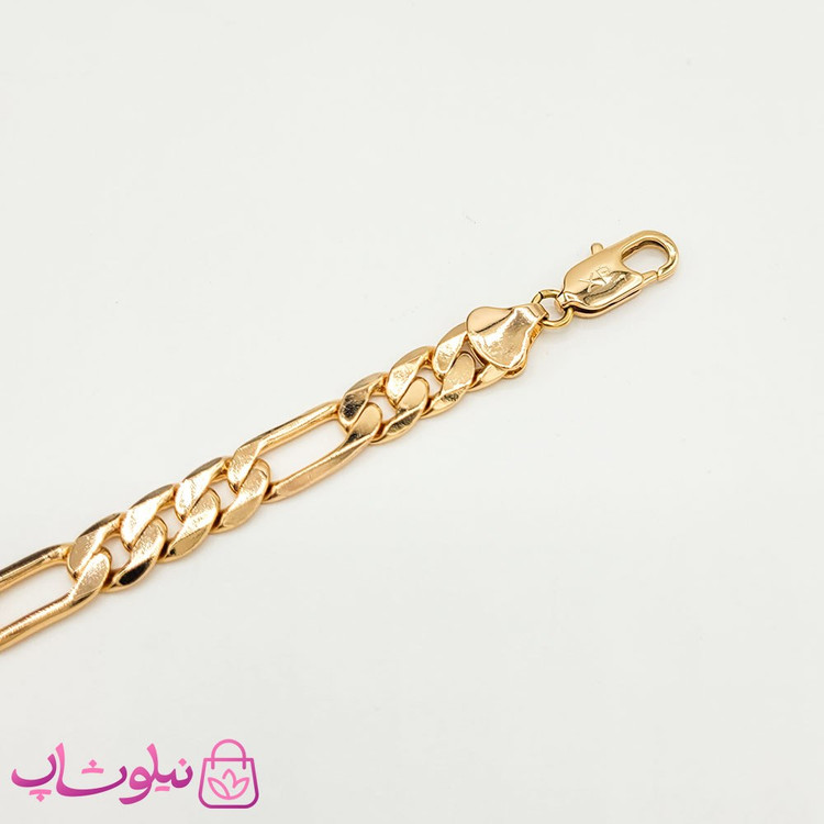 دستبند زنانه مردانه ژوپینگ طرح فیگارو طلایی کد 1991