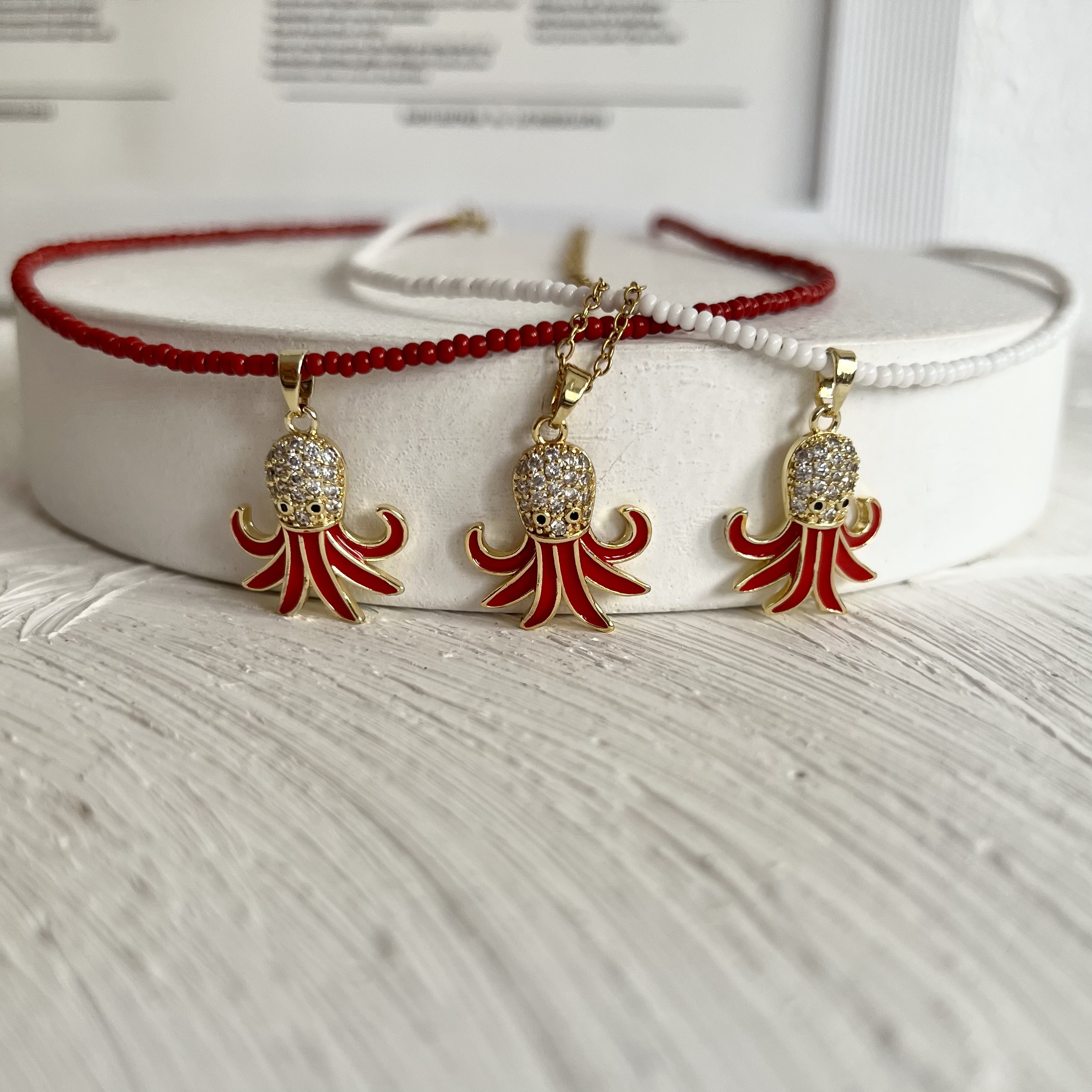 گردنبند چوکر لابستر سواروفسکی رنگ ثابت با منجوق و زنجیر