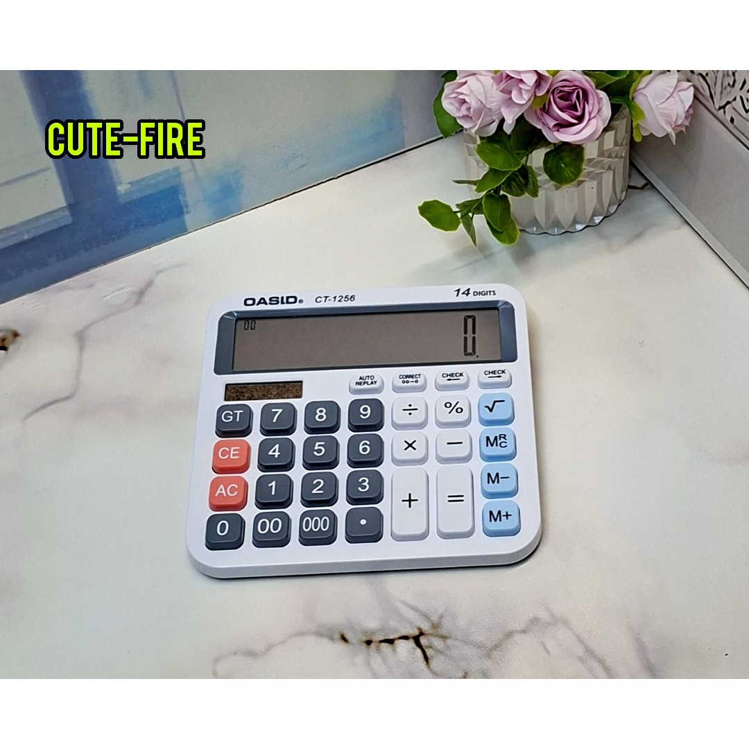 ماشین حساب طرح کاسیو نور و باتری 14 رقم صفحه نمایش بزرگ