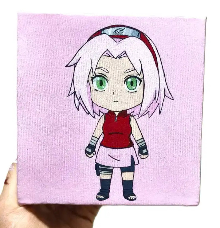 تابلو نقاشی بوم ساکورا هارونو (Sakura) | انیمه ناروتو (Naruto)