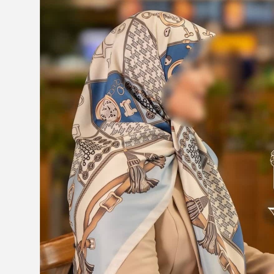 روسری مجلسی ابریشمی توییل