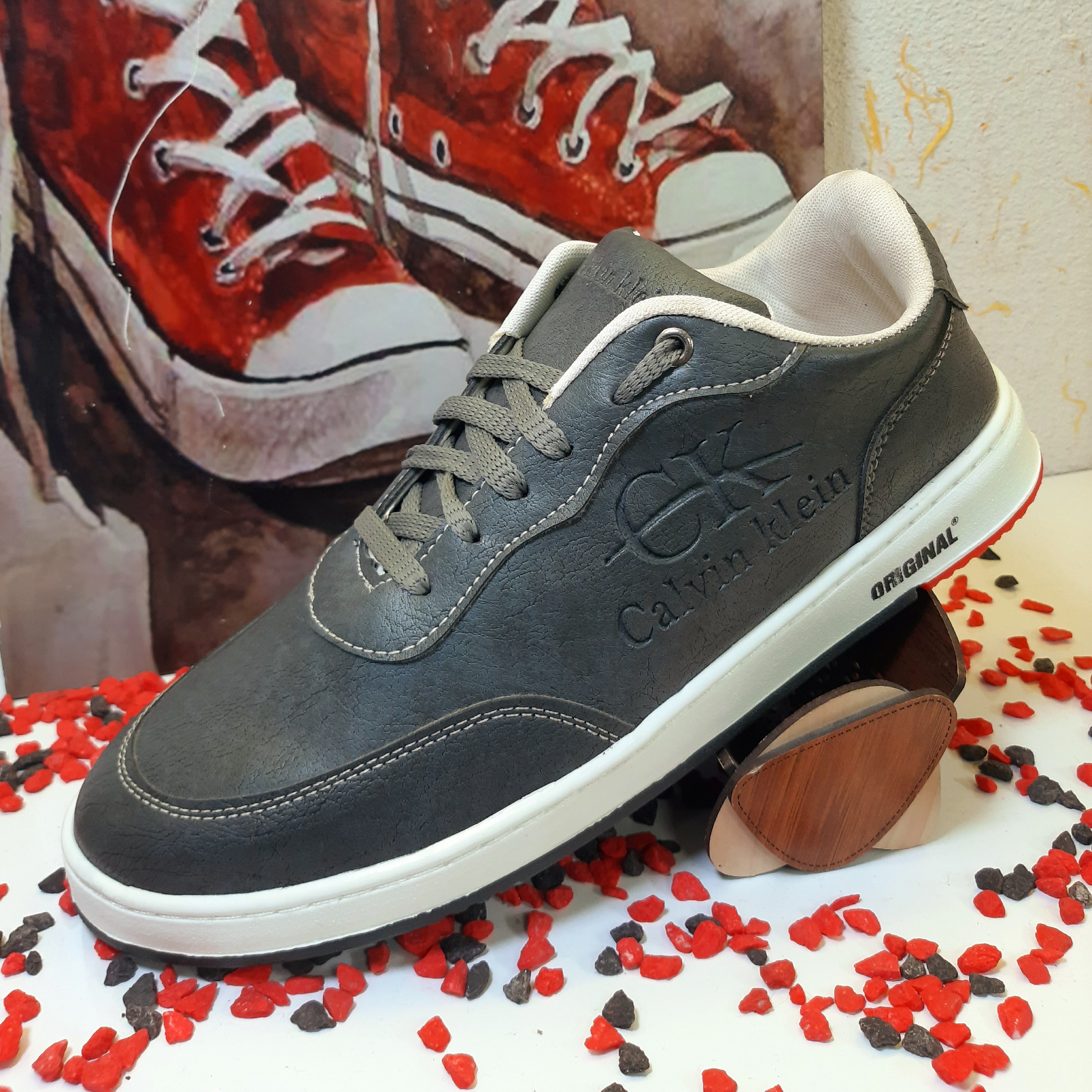 کفش مردانه کلاسیک کلوین 41 تا 44 کفش طوسی