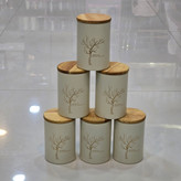 سرویس آشپزخانه 18 پارچه آرتیستون درب بامبو رنگ فیلی با ضمانت