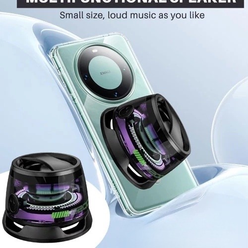 مینی اسپیکر G200 بلوتوثی 5 واتی مگنتی کیفیت عالی Magnetic Cell Phone Stand Bluetooth Speaker