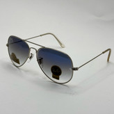 عینک ریبن خلبانی شیشه سنگ آبی هایلایت فریم نقره ای به همراه پک کامل ریبن Rayban RB 3025 (ارسال رایگان)