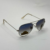 عینک ریبن خلبانی شیشه سنگ آبی هایلایت فریم نقره ای به همراه پک کامل ریبن Rayban RB 3025 (ارسال رایگان)