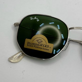 عینک ریبن هگزونال شیشه سنگ سبز فریم نقره ای به همراه پک کامل ریبن کد Rayban RB 3548 (ارسال رایگان)