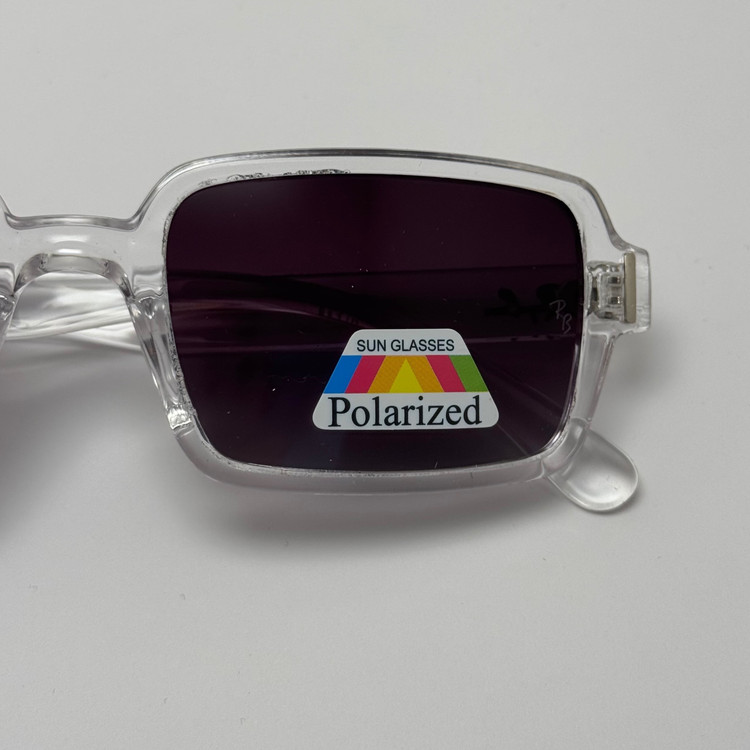 عینک آفتابی پلاریزه ریبن مستطیلی کریستالی مشکی کد rayban RB 2201 (ارسال رایگان)