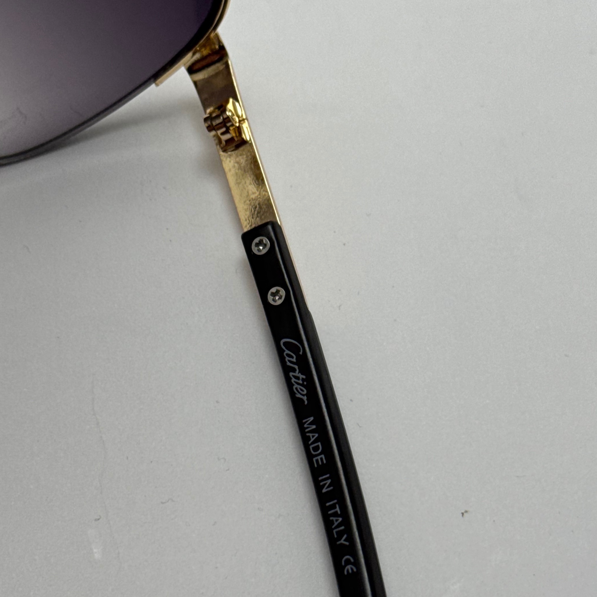 عینک آفتابی مردانه کارتیر Cartier مدل Santos آبی طلایی (ارسال رایگان)
